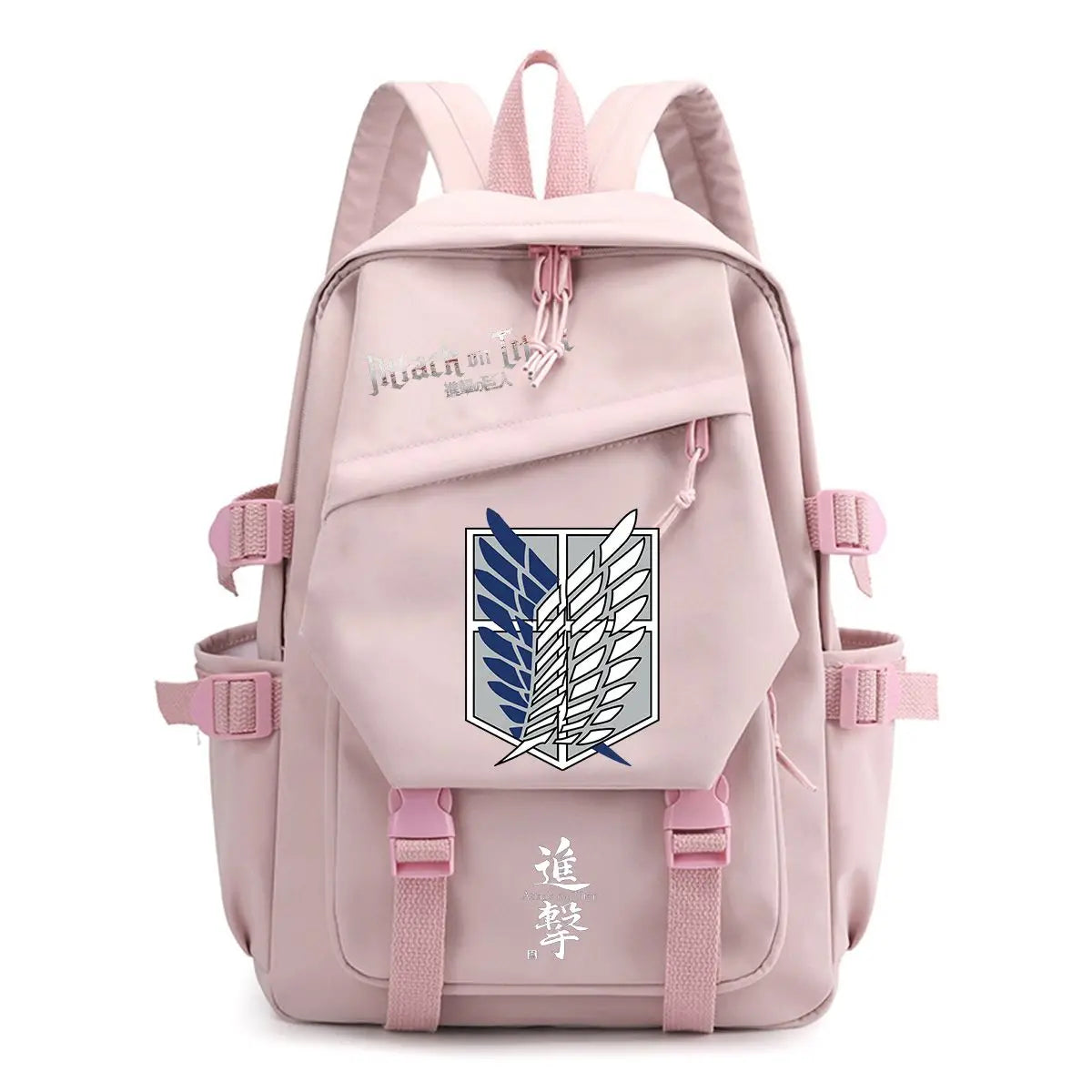 Attack on Titan Backpack Large Capacity School Bag Lightweight Back to School Travel Backpack Survey Corps Wings of Freedom Bag