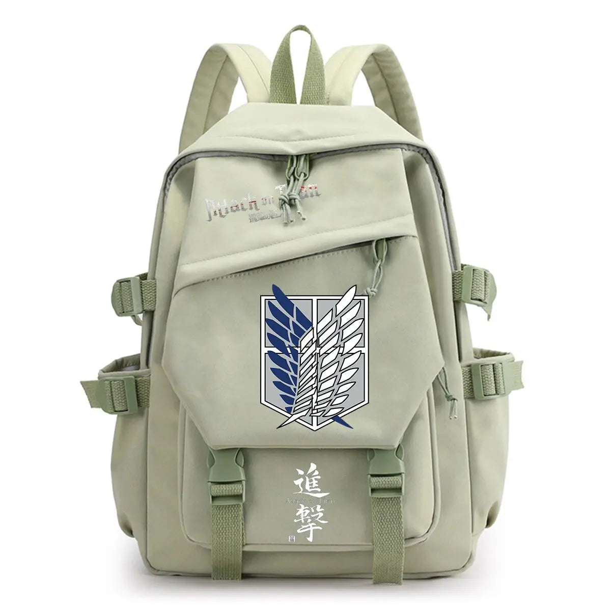 Attack on Titan Backpack Large Capacity School Bag Lightweight Back to School Travel Backpack Survey Corps Wings of Freedom Bag