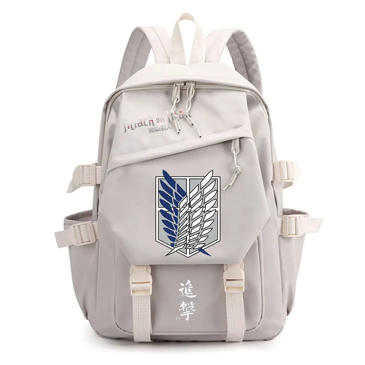 Attack on Titan Backpack Large Capacity School Bag Lightweight Back to School Travel Backpack Survey Corps Wings of Freedom Bag